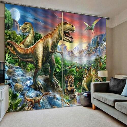 Kids curtains animal 3D Window Curtain For Living Room Bedroom Drapes Cortinas Customized size
