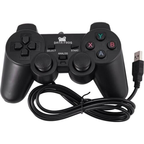 Data Frog Vibration Joystick Wired Usb Pc Controller For Pc Computer Laptop For Winxp/Win7/Win8/Win10 For Vista Black Gamepad