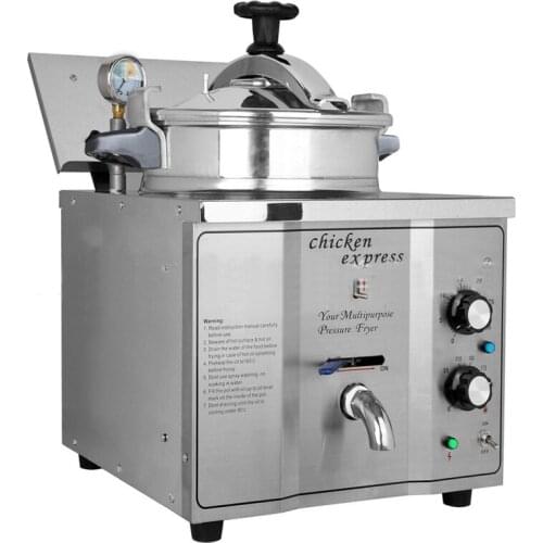 MDXZ-16 Electric Pressure Fried Chicken Oven Fryer Potato Chip Oven Kitchen 16L Large Capacity Single Cylinder Electric Fryer