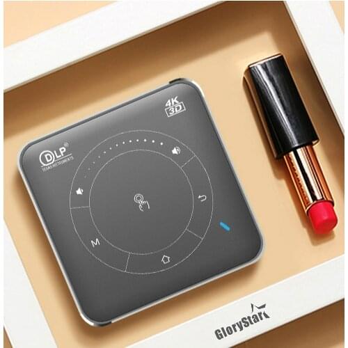 GloryStar Android 9.0 Support 4K Mini Projector 3D HD Portable Micro WIFI Bluetooth DLP Mobile LED Projector with Battery P11