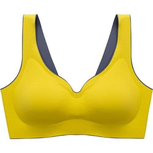 Latex Seamless Bra Push Up Bralette Underwear Bras For Women Cooling Gathers Shock-proof Female Intimate Comfortable Bra