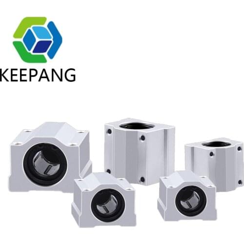 Linear Motion Ball Bearing Slide Block Bushing SCS6LUU SCS20LUU Shaft CNC Router Bearing Aluminum Block 3D Printer Parts