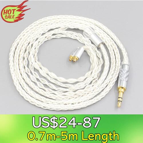 LN007698 3.5mm 2.5mm 4.4mm XLR 8 Core Silver Plated OCC Earphone Cable For AKG N5005 N30 N40 MMCX Sennheiser IE300 IE900