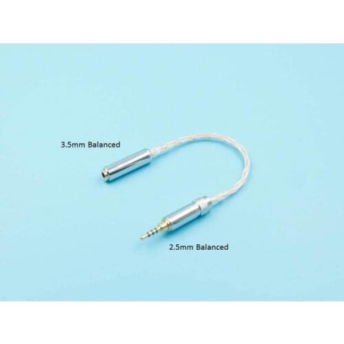Copper & Silver-plated Cable Mixed Braided HI-FI Balanced Adapter(2.5mm Balanced/3.5mm Balanced/4.4mm Balanced)