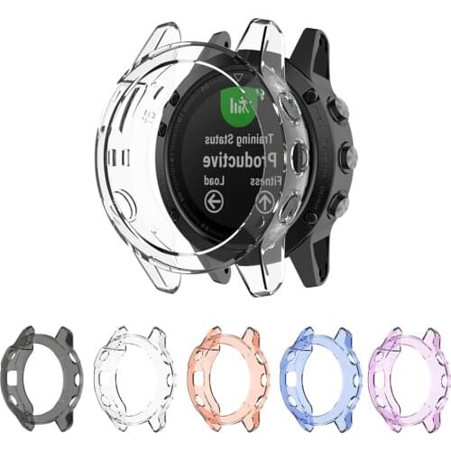 Soft Silicone Protection Case For Garmin Fenix 5S 5 5X Smart Watch Protector Frame Cover TPU Bumper For Fenix5S 5 5X / Plus Case
