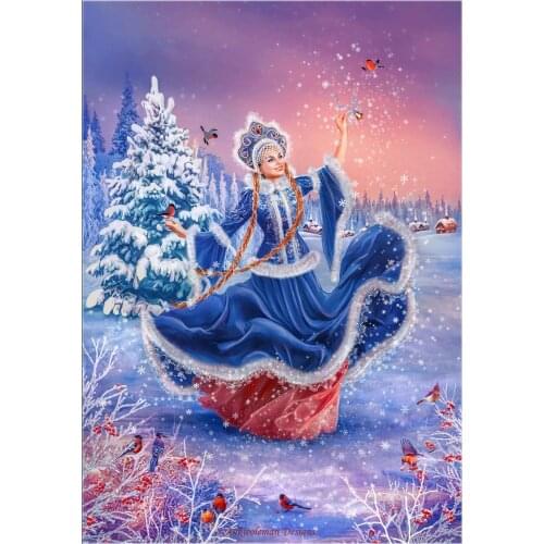 Embroidery Counted Cross Stitch Kits Needlework - Crafts 14 ct DMC Color DIY Arts Handmade Decor - The Snow Maiden