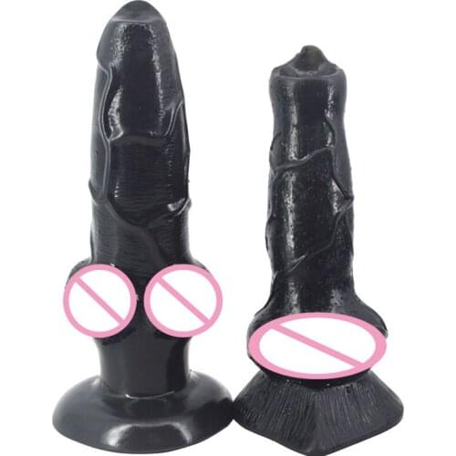 New Style Long 20cm Big Wolf Penis Large Dog Dildo Simulation Dildos Anal Plug Female Male Anal Plug Animal Penis Woman Sex Toys