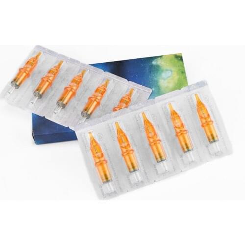 10pcs Disposable Tattoo Cartridge Needles 1/3/5/7/9/11/14RL 5/7/9/11/13RM 15M1 3/5/7/9/11/14RS for Eyebrow Tattoo Machine Pen