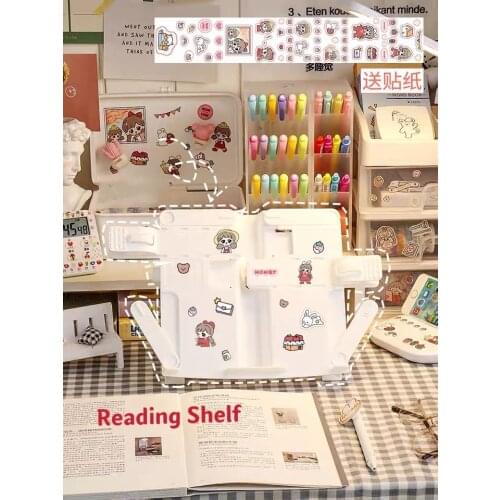 Portable Reading Bookshelf Bracket Book Reading Bookend Tablet PC Support Music Stand Folding Table Drawing Easel Stationery