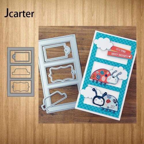 Rectangle Label Grid New Design Metal Cutting Dies Craft Stencil Diy for Scrapbooking Handmade Card Make Shape Album Decor Model