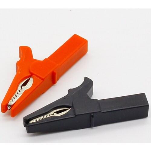 Sale 2PCS Battery Test Clip 55MM HV Alligator Clip For Banana Plug 4mm Multimeter Pen Cable Probes Crocodile Clip