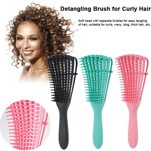2pcs Detangling Brush Hair Detangler Brush Comb for Afro Textured 3a to 4c Kinky Wavy Thick Long Curly Hair