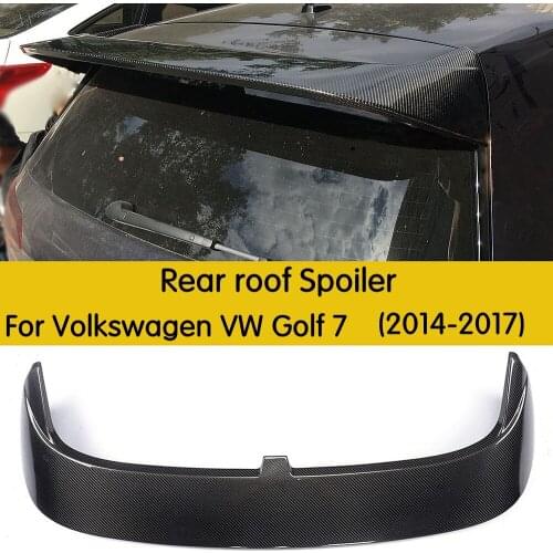 Carbon Fiber Rear Trunk Roof Wing Lip Spoiler Fit For Volkswagen VW Golf R MK7 GTI Hatchback Car Styling 2014-2017