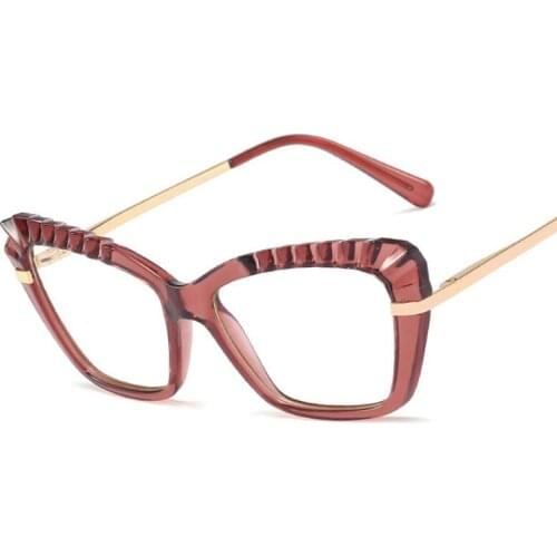 Veshion Cat Eye Anti-blue Light Plastic Titanium Glasses Frames Ultralight Men Women Optical Fashion Computer Glasses