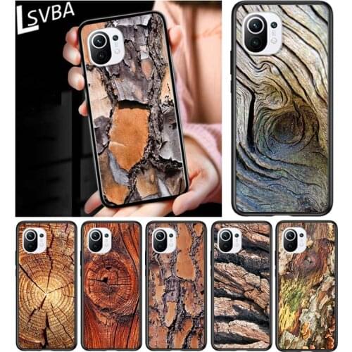 Wood vintage art for Xiaomi Mi 11 10T Note 10 Ultra 5G 9 9T SE 8 A3 A2 A1 6X Pro Play F1 Lite 5G Black Phone Case