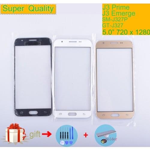 For Samsung Galaxy J3 Prime LCD Outer J3 Emerge 2017 J327 SM-J327P GT-J327 Touch Screen Front Glass Panel TouchScreen LCD Outer