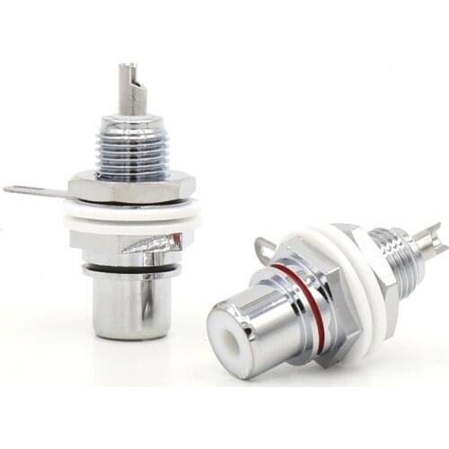 100Pieces Audio Grade Rhodium Plated RCA Socket ,RCA Chassis OEM RCA socket