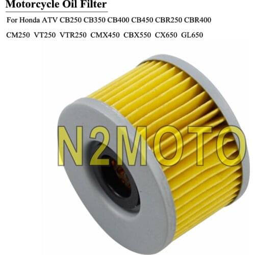 1x Motorcycle Oil Filter For Honda ATV CB250 CB350 CB400 CB450 CBR250 CBR400 CM250 VT250 VTR250 CMX450 CBX550 CX650 GL650 Yellow