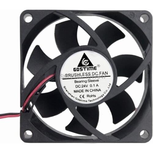 20 Pieces LOT Durability DC 24V 2Pin 7025s 7cm 70mm x 25mm Motor Computer Brushless Cooling Fan