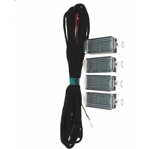 3AD947409 Car Interior LED Footwell Light Foot llumination Lamp & Cable For VW Passat B6 B7 Golf MK6 A3 A6 A4 Q3 Exeo Octavia