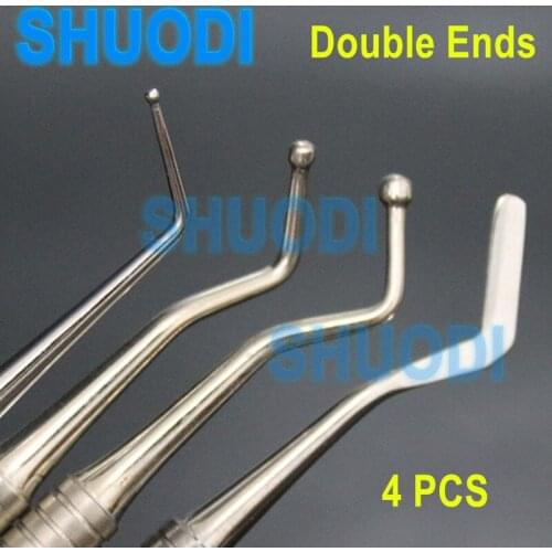 4pcs Dental Composite Filling Tool Burnisher Spatula Amalgam Plastic Double Ends Ball Tip Teeth Whitening Oral Care