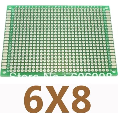 5pcs/lot 6x8cm Double Side Prototype Copper PCB Universal Printed Circuit Board DIY Experimental Plate For Arduino