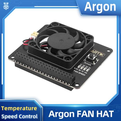Argon FAN HAT Module for Raspberry Pi 4B/3B+/3 Temperature Control Fan with Function Power Button for Raspberry Pi 4 Model B