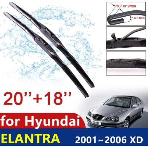 Car Wiper Blade for Hyundai Elantra XD 2001~2006 Front Windscreen Windshield Wipers Car Accessories J Hook 2002 2003 2004 2005