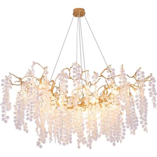 G9 LED Postmdern Copper Glass Hanging Lamps Gold Clear Pendant Lights.Pendant Lamp.Pendant light For Dinning Room Foyer