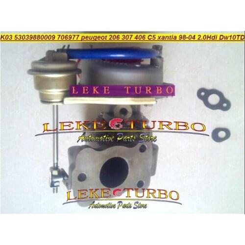 K03 53039880009 53039710009 53039700009 706977-0003 706977 Turbo For Peugeot 206 307 406 For Citroen C5 Xantia DW10TD 2.0L HDI