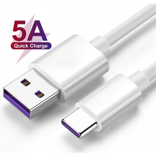 5A USB Type C Cable Super Fast Charging Data Cord For Huawei P40 Honour Mobile Phone USB C Charger Wire For Xiaomi 11 10 Samsun