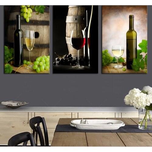 Unframed 3 Panels Grape wine HD Canvas Print Painting On Canvas Prints Artwork Home Wall Decor Painting Canvas Picture