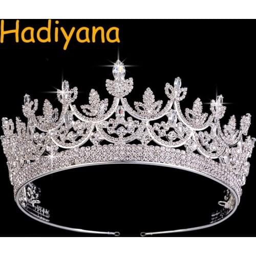 Crown Hadiyana Fashion Bridal Hair Tiaras Classic Design Wedding Accessories Elegant For Women BC3714 Haar Sieraden Bruiloft