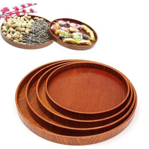 Round Wooden Tray Serving Tray /Decorative Trays/Wooden Serving Platters Home