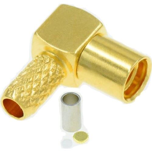 MMCX Female Right Angle RF Connector For RG316 RG174 Cable