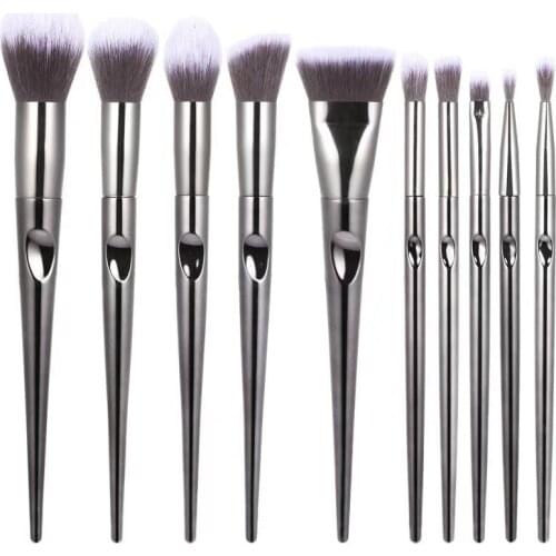 Professional Makeup Brushes Sets 10 pcs Foundation Eyebrow Lip Highlighter Brush Make Up Maquiagem Brushes Kits Tools