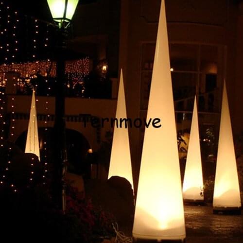 Inflatable traffic cone wedding decoration Colorful lighting led event party decoration inflatable cone with remote controller