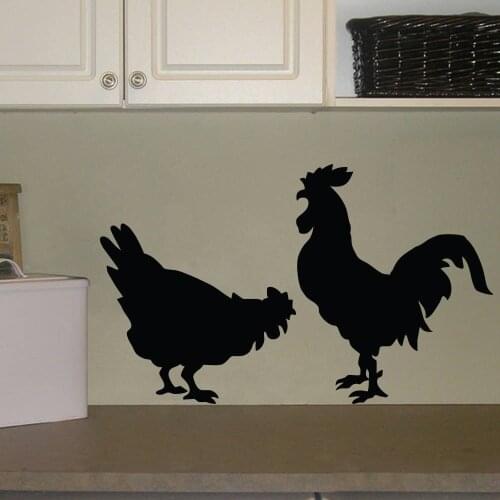 Chicken Wall Decal Kitchen Sticker Rooster & Chicken Wall Art Country Farmhouse Decal Idea Wallpaper Stickers Dining Room A331