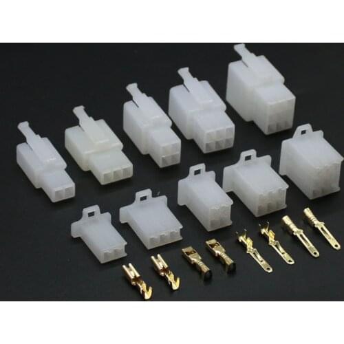 Wire connector male and female cable terminal plug kit motorcycle electric car 10 sets/batch 2.8 mm 2/3/4/6/9 pin car 2.8