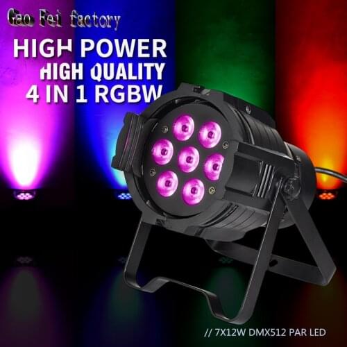 Disco Lights RGBW Par Led 7X12W Mini Lyre Wash By DMX512 Control For Dj Strobe Home Disco Party Light
