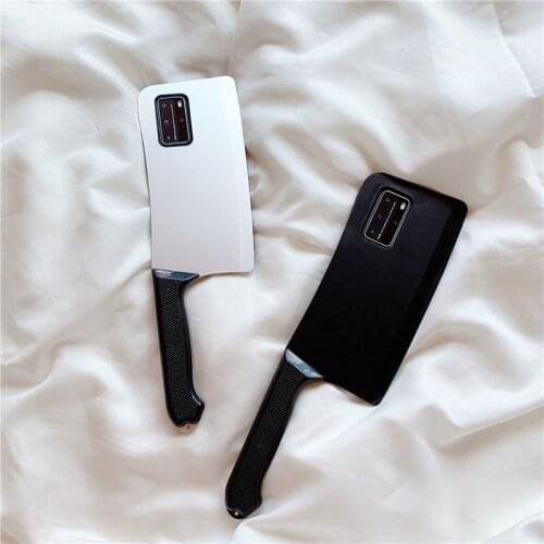 Funny Cases for Huawei P40 Pro Plus P30 Lite Mate 30 20 Nova 7i Honor 30S X10 Case Kitchen Knife Soft Silicon Shockproof Cover
