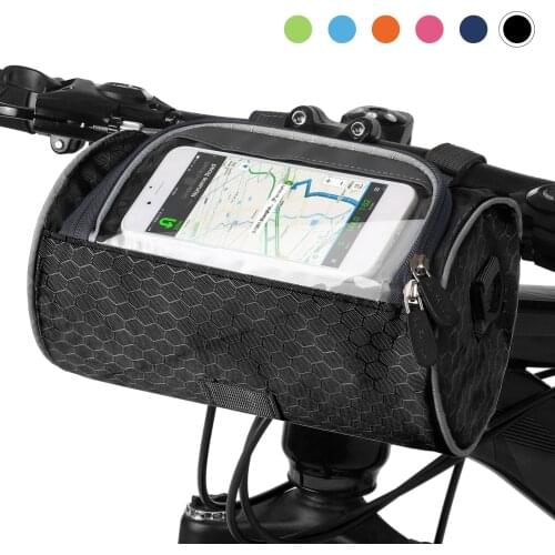 Outdoor Bicycle Handlebar Bag MTB Bike Touchscreen Mobile Phone Head Bag Large Capacity Waterproof Cycling Front Frame Pannier