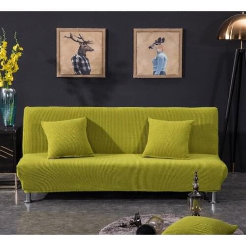 Elastic Thicked Sofa Bedspread Stretch Solid Armless Double Seat Slipcover Without Armrest Folding Universal Protectors For Home