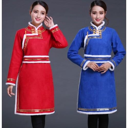 Traditional Chinese Clothing Woman Asian National Dress Mongolia style tang suit Top Cosplay fancy costume oriental ethnic gown