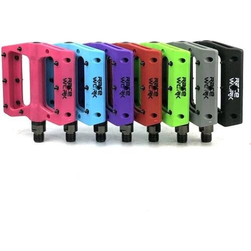 RACEWORK bike pedal Concise Composite Flat MTB Nylon Fiber Big Foot Road Bike Bearing pedal bike parts