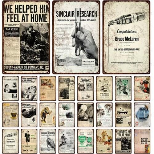 Vintage Metal Tin Sign Retro Metal Plaque Bar Pub Cafe Party Family Casino Art Deco Wall Poster Decor Wall Sticker Iron Painting