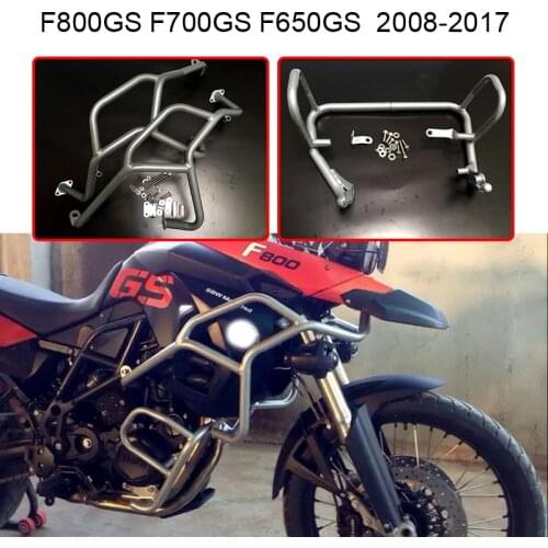 F650/F700/F800 GS RaRadiator/Engine Guards Highway Crash Bars Upper+Lower Frame Protector for BMW F800GS F700GS F650GS 2008-2013