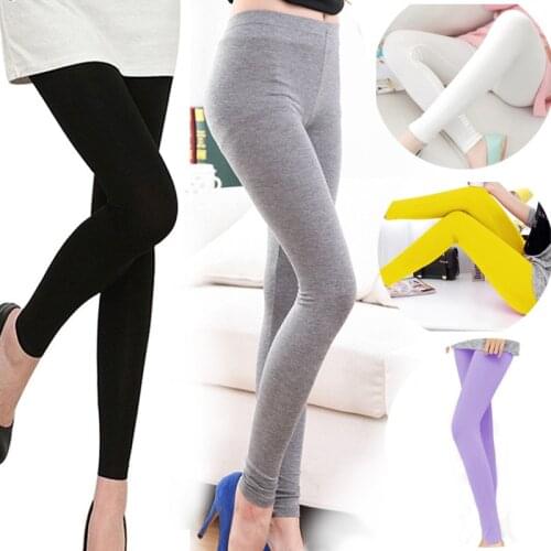 Wholesale Price 2021 Spring New Arrival Cotton Leggings Full Length Candy Colors Women Leggings Lady Leggins High Elastic Pants
