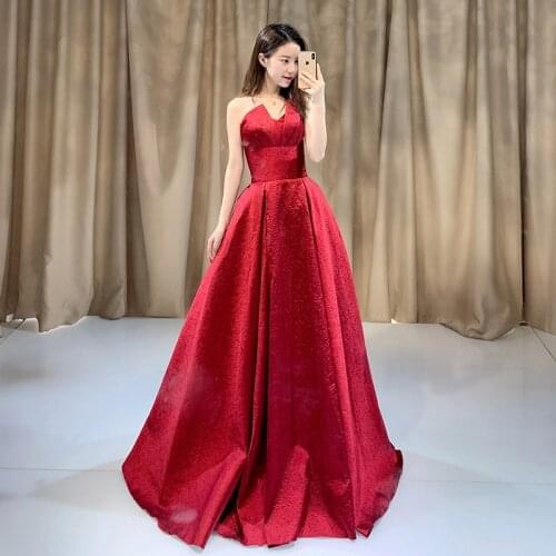 2020 Spring Summer New Fashion Women Evening Dress Off the Shoulder Ball Gown Sexy Backless Prom Party Dresses