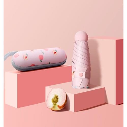 Five Folding Capsule Fruit Umbrella Sun Umbrella Sun Umbrella Sun Umbrella Rain or Rain Pocket Mini Umbrella